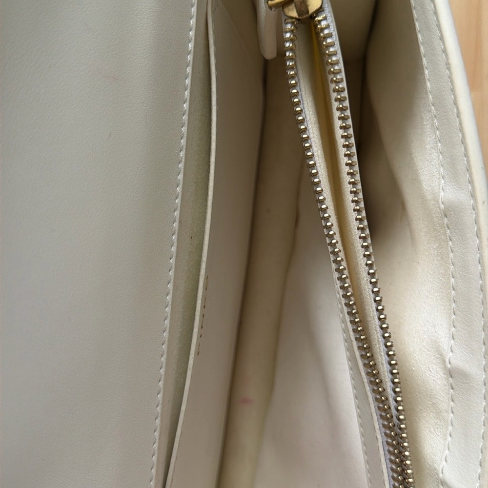 Pinko white leather crossbody shoulder bag purse - Picture 3 of 15